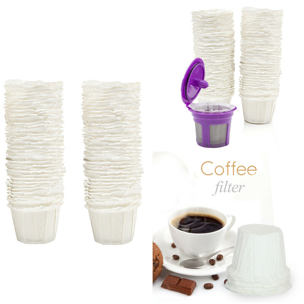 6Pcs K Cups Kcups 100x Coffee Disposable Paper Filter for Keurig K400 K500