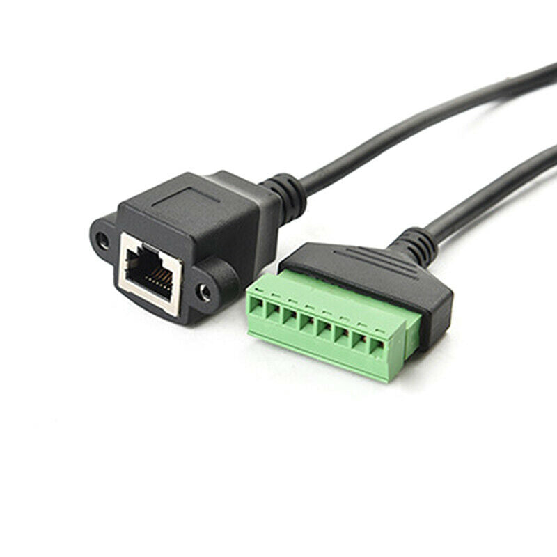 1pcs RJ45 female cable RJ45 8p8c plug to 8 pin terminal RJ45 to terminal .l8