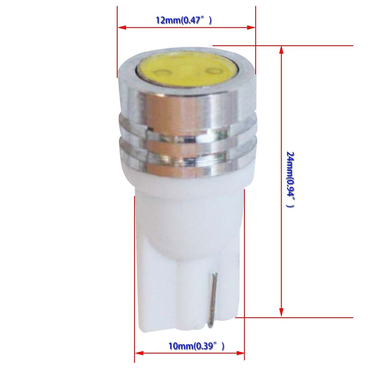 2pcs  car auto DC12V White 1.5W LED Wedge Light  bulb lamp 194 T10 168 W5W 147