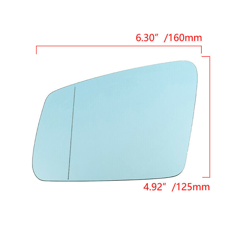 Left Driver Side Mirror Glass W/ Backing Plate Heated Fit For Mercedes-Benz C216