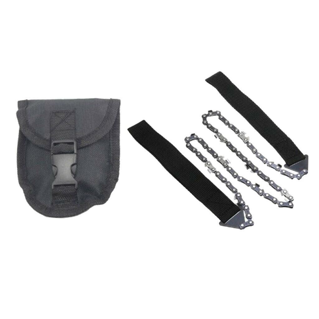 Camping Pocket Chainsaw Chain Saw 24" Survival Gear Emergency Kit Compact