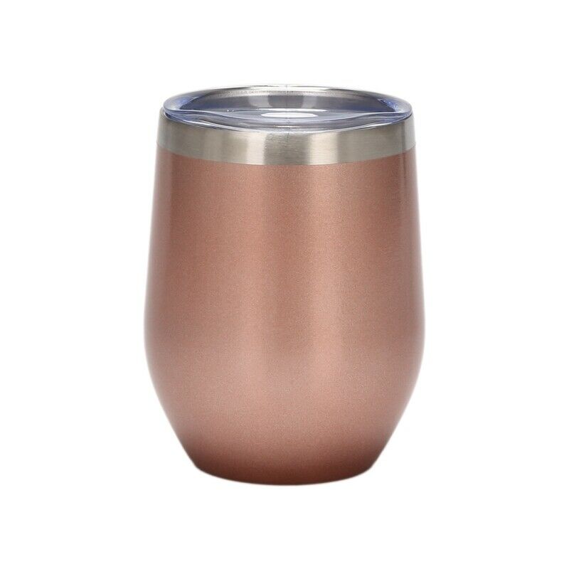 12Oz Stainless Steel Insulated Wine Glass Double Wall Coffee Mug Insulated WinY8