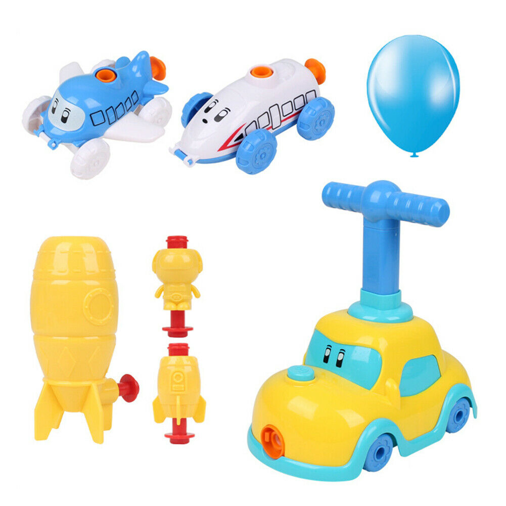 Children Inertial Balloon-Powered Car Toys Kindergarten Educational Puzzle @
