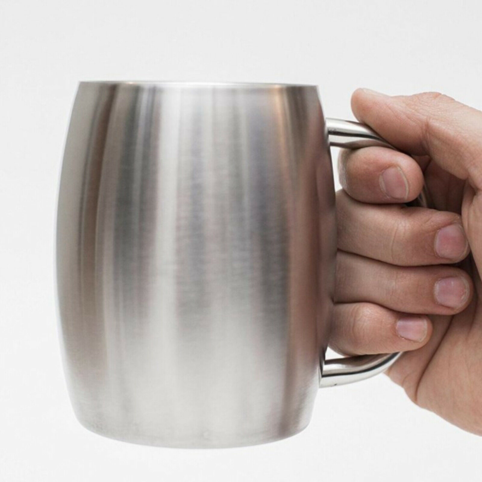 Camping Stainless Steel Coffee Mug Double Wall Insulated Tea Cup Spillproof