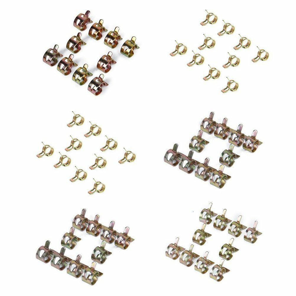 60pcs Car Auto Spring Clip Fuel Oil Water Hose Pipe Tube Clamp Fastener 6 Sizes