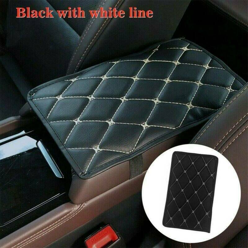 UK-Car Leather Armrest Pad Cover Auto Center Console Box Cushion Mat Accessories