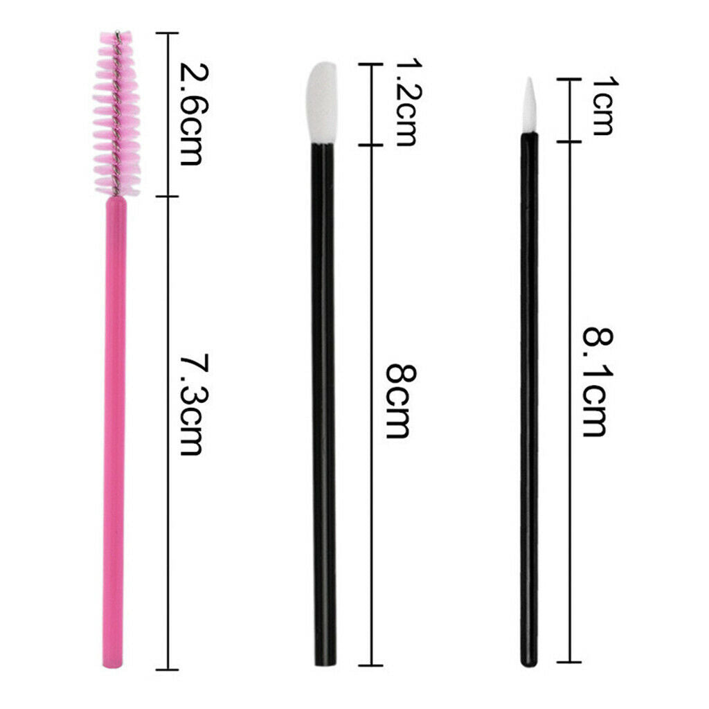 Disposable Applicator for Make Up Wands Mascara for Lips Eyeliner - Pink, as