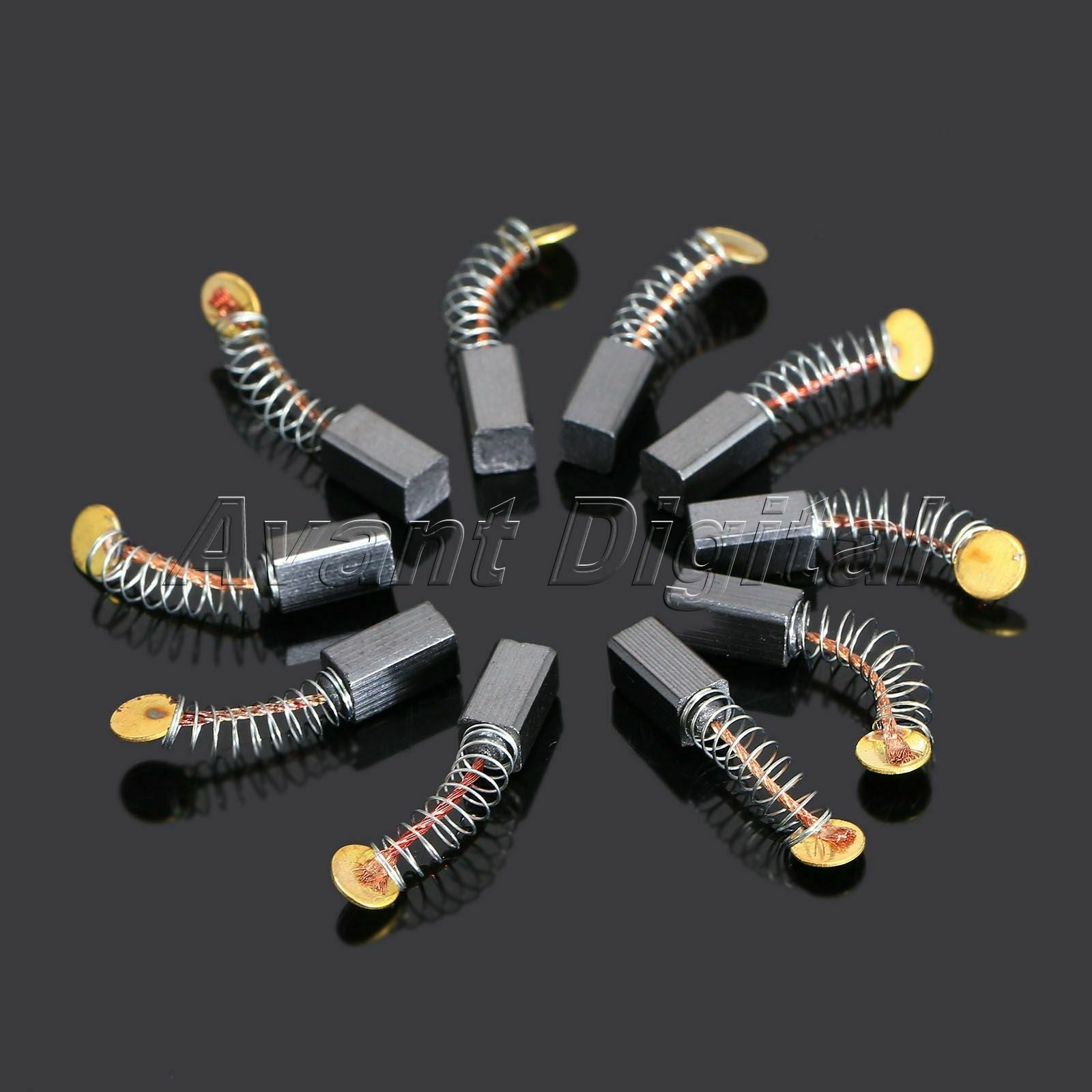20Pcs 9mm Carbon Brush for Generic Electric Motor Micromotor 0.20"x 0.20"x 0.35"