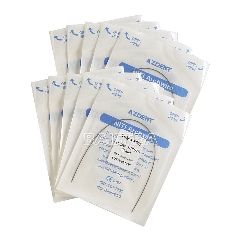 30X Dental Orthodontic TMA Beta Ti-Mo Alloy Rectangular Arch Wires 019*025 Upper