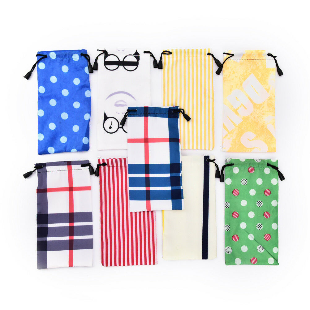 5 PCS Sunglasses Bag Pouch Soft Cloth Cleaning Optical Glasses Case Access.l8
