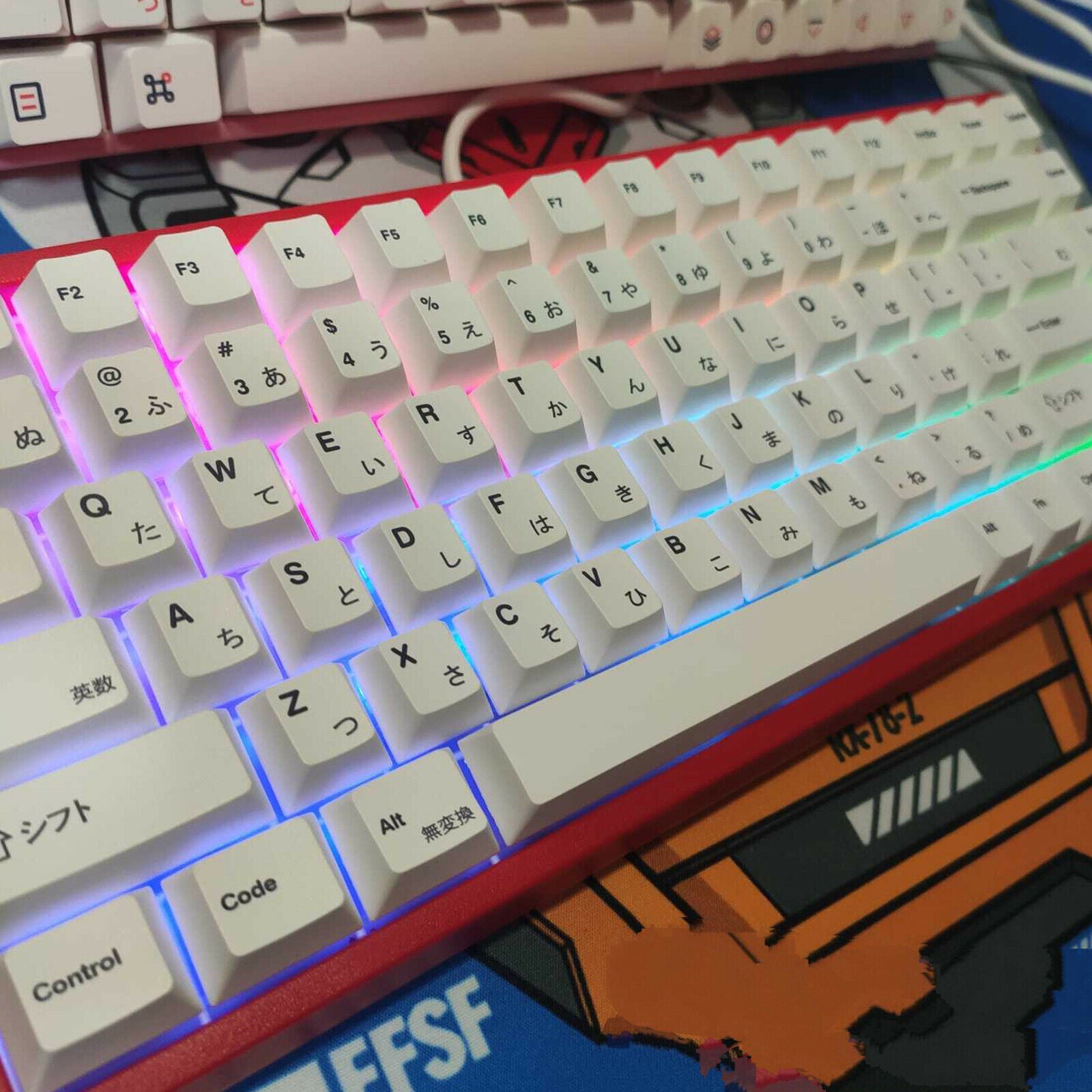 137-key Sublimation Keycap White Color Keycaps for Mechanical Keyboard