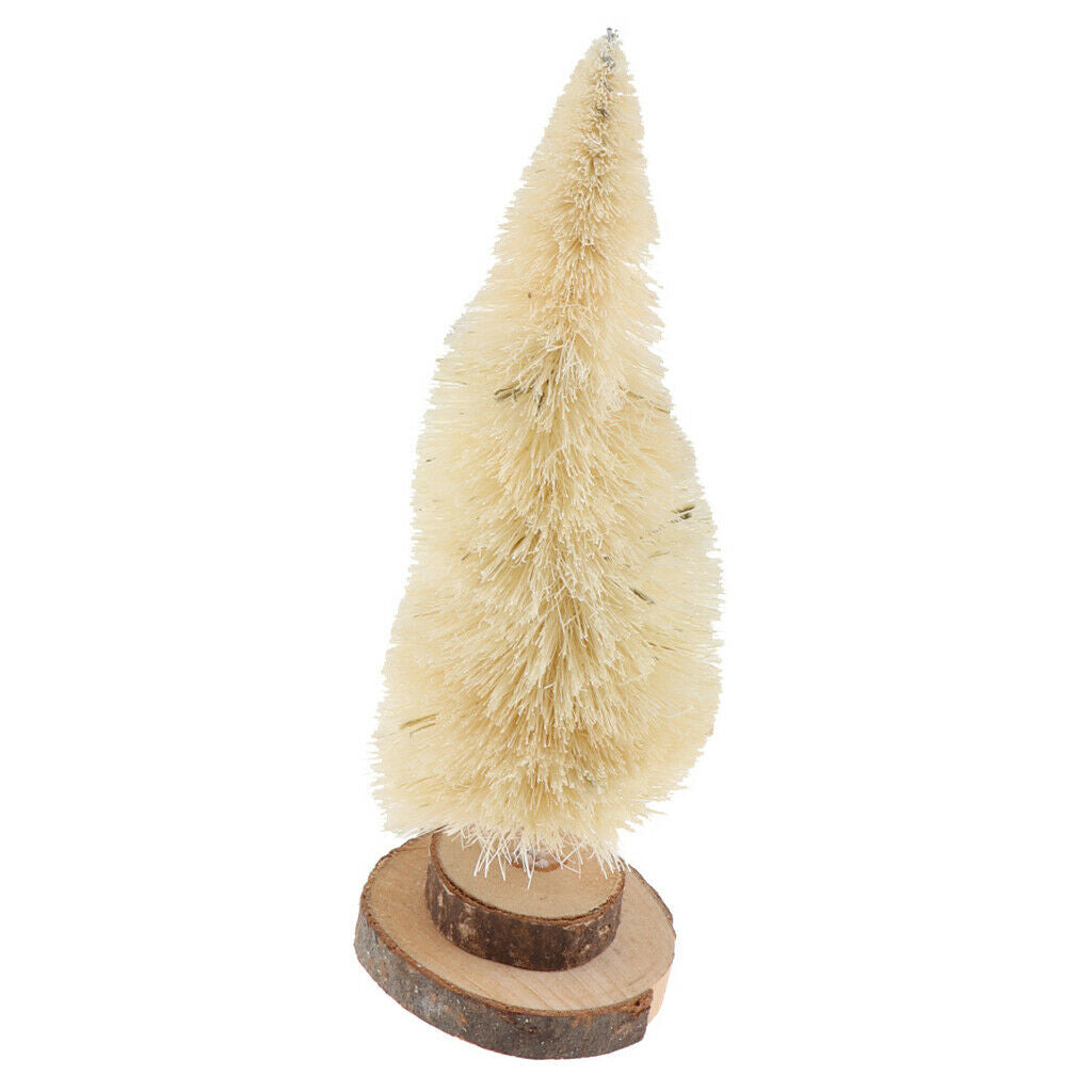 Small Tabletop Christmas Ornament Pine Tree Home Office Party Art Decor