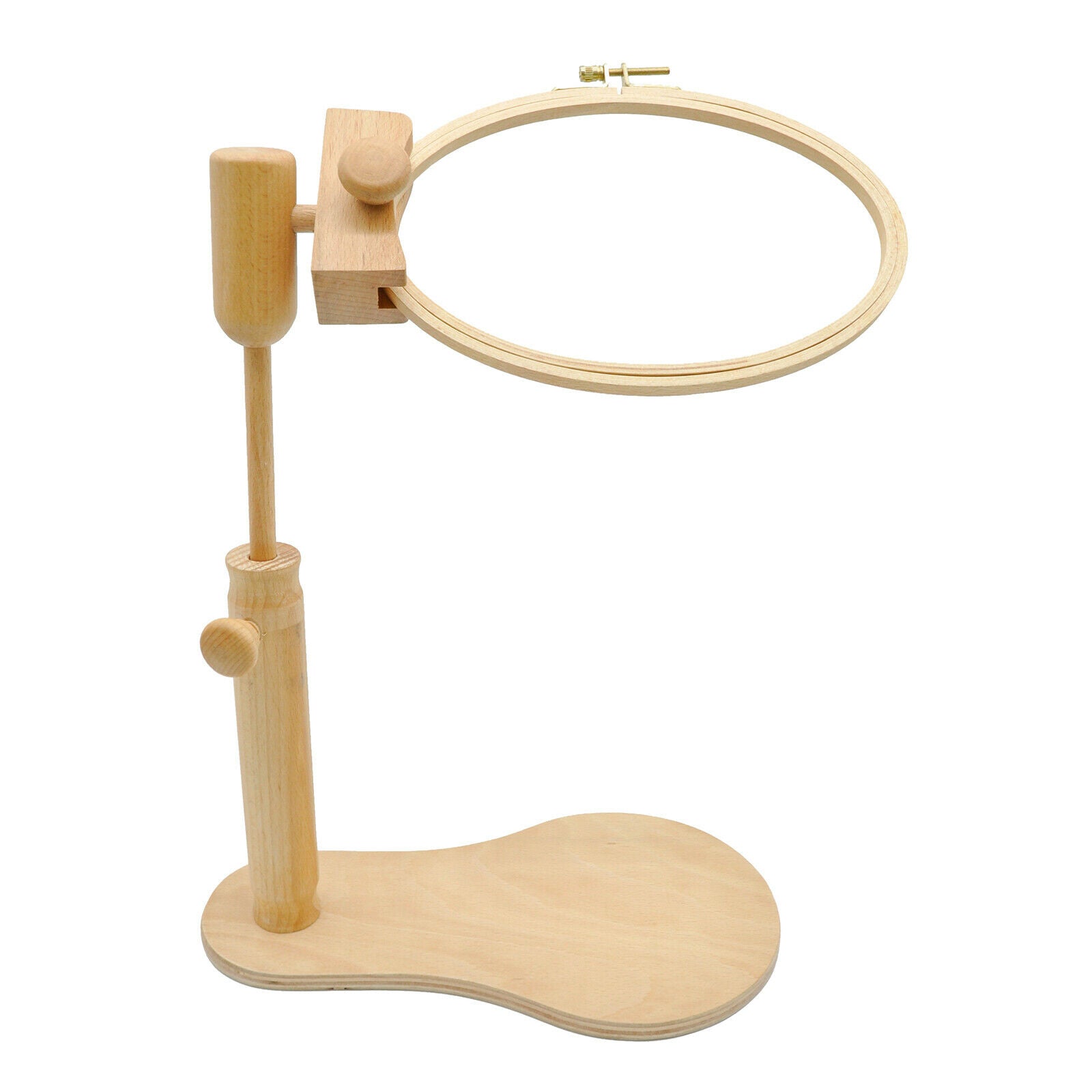 Adjustable Cross Stitch Shelf Embroidery Lap Stand Fraame Hoop 360 Ratate Wood