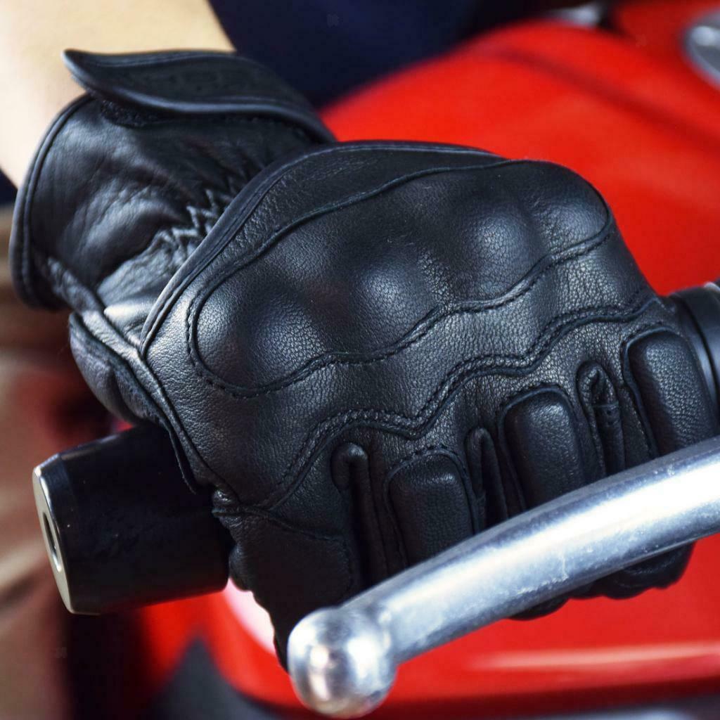 Touch Screen Leather Motorcycle Full Finger Gloves Motorbike Racing Moto L