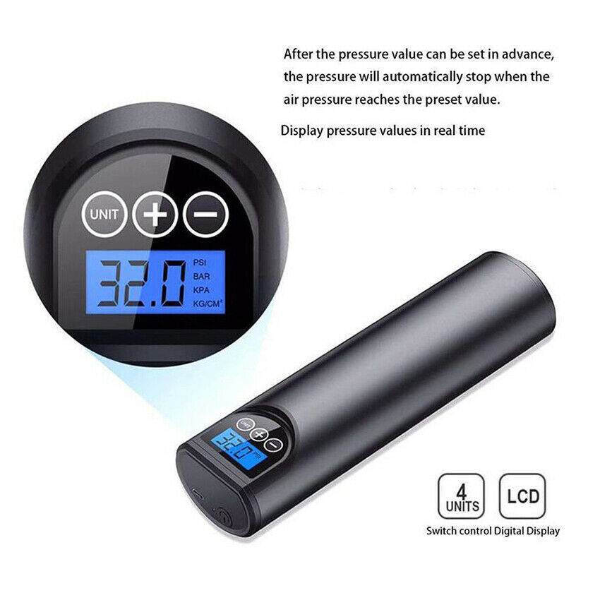 12V Rechargeable Air Compressor Car Bike Electric Auto Pump Tire Inflator