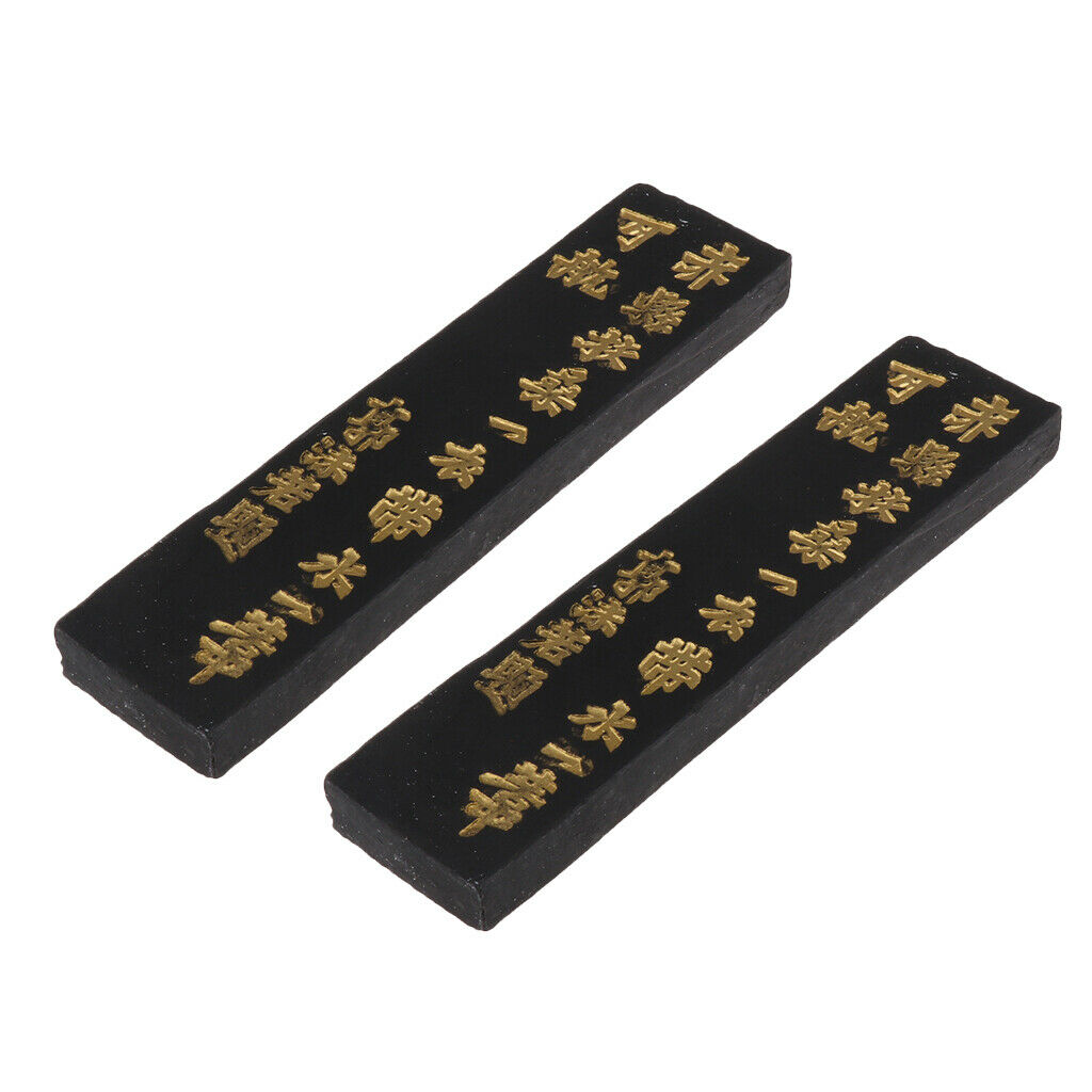 2 Pieces Asia Old Chinese Calligraphy Painting Ink Stick with Character #4