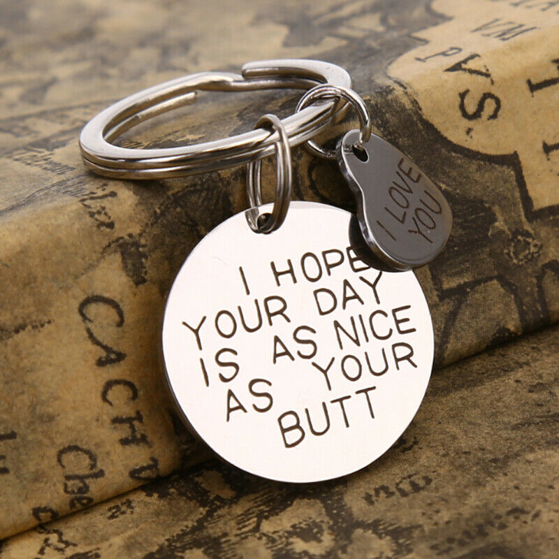 Engraved Pendants I Love You Key Chain Key Ring Jewelry Valentines day gi.l8