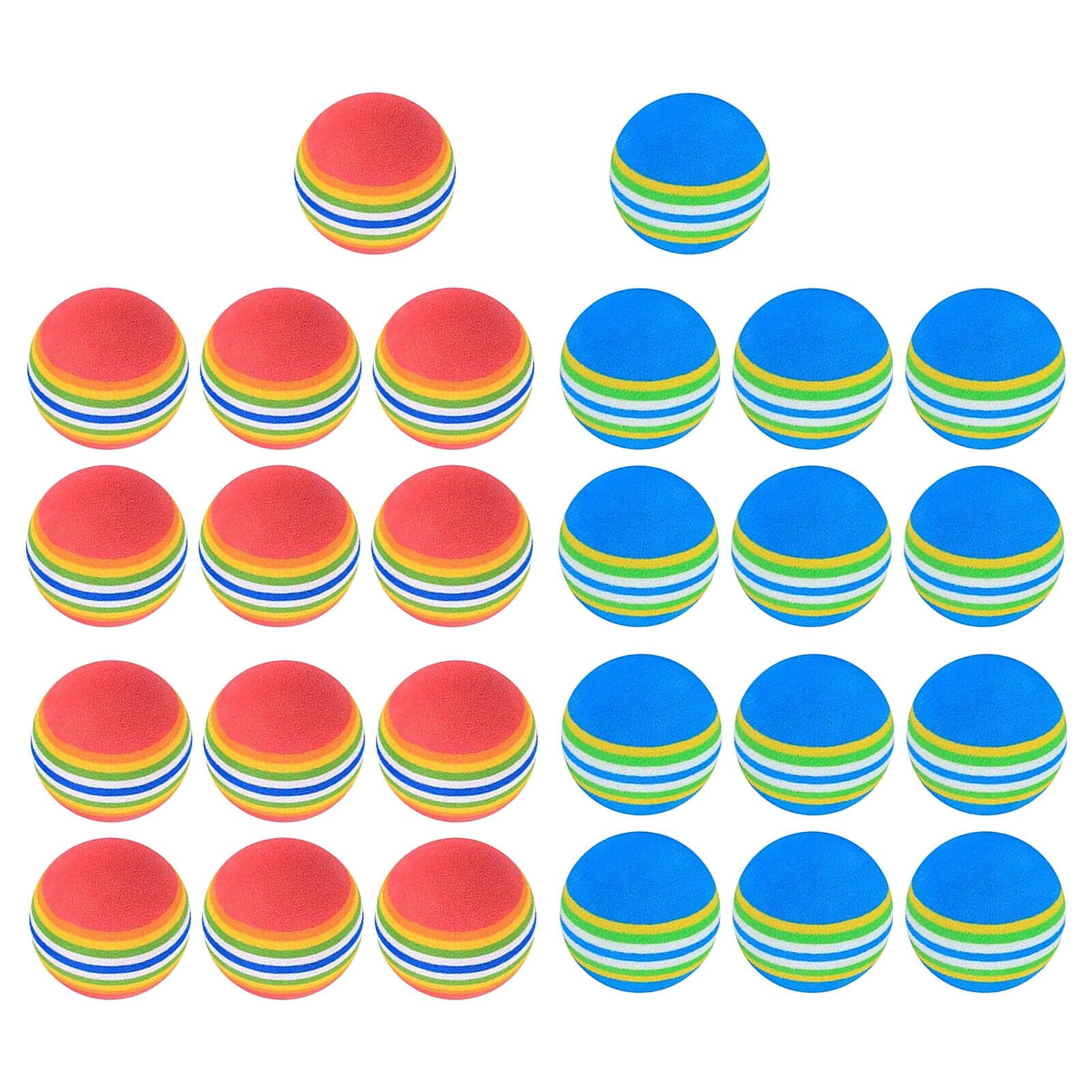 26Pcs Soft Golf Foam Ball Rainbow Sponge Balls Practicing Pets Exerciser