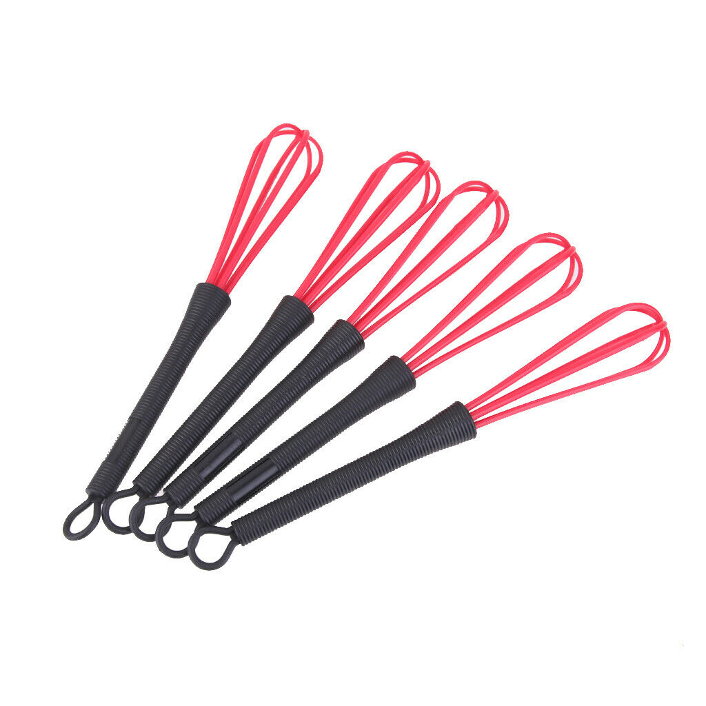 Batch Of 5 Whip Hair Dye Mixer Shaker For Hairdresser - Red