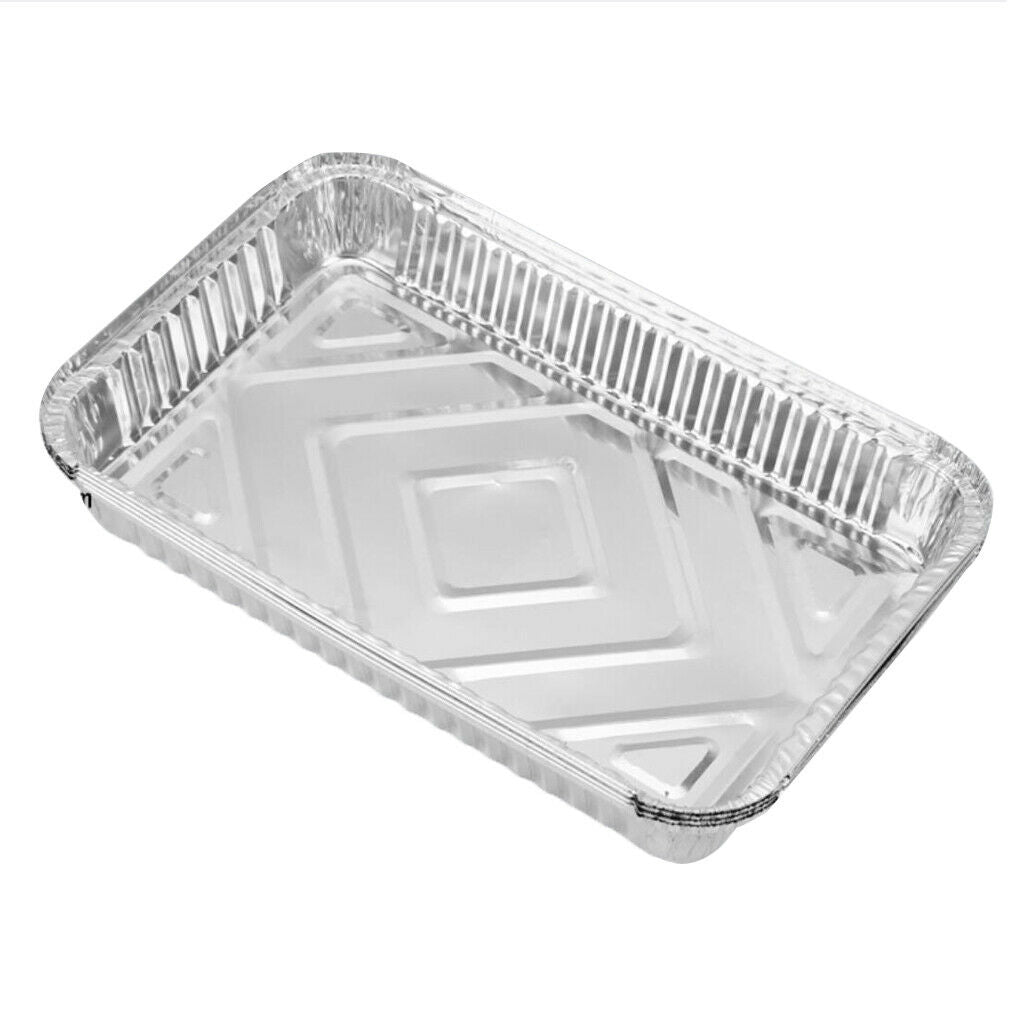 2200ml & 850ml Aluminum Foil Grill Drip Pans Grease Pans for BBQ Cooking