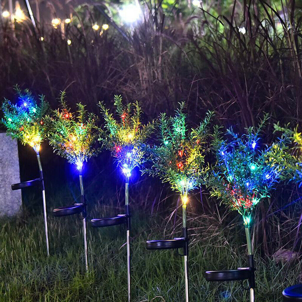 Solar Garden Light Christmas Tree Lamp LED Ground Lamp Indoor Outdoor Decor