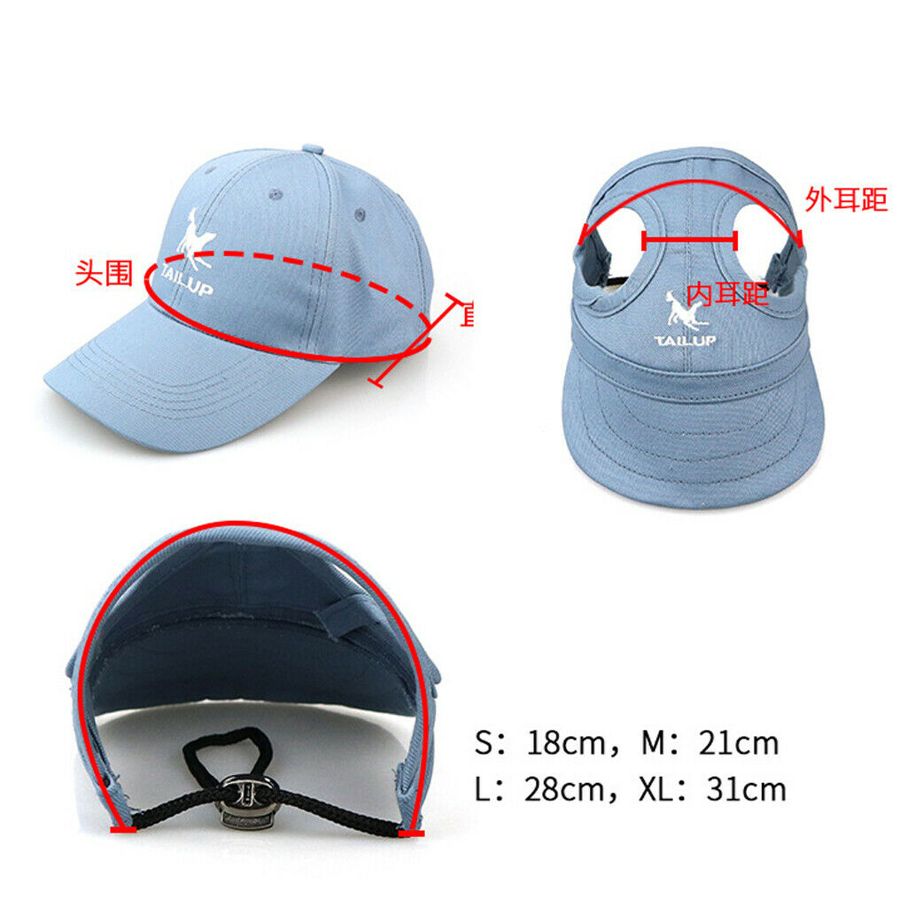 Baseball Hat Sun-shading Bucket Cap with Ear Holes For Dogs Pet Cats Pink XL