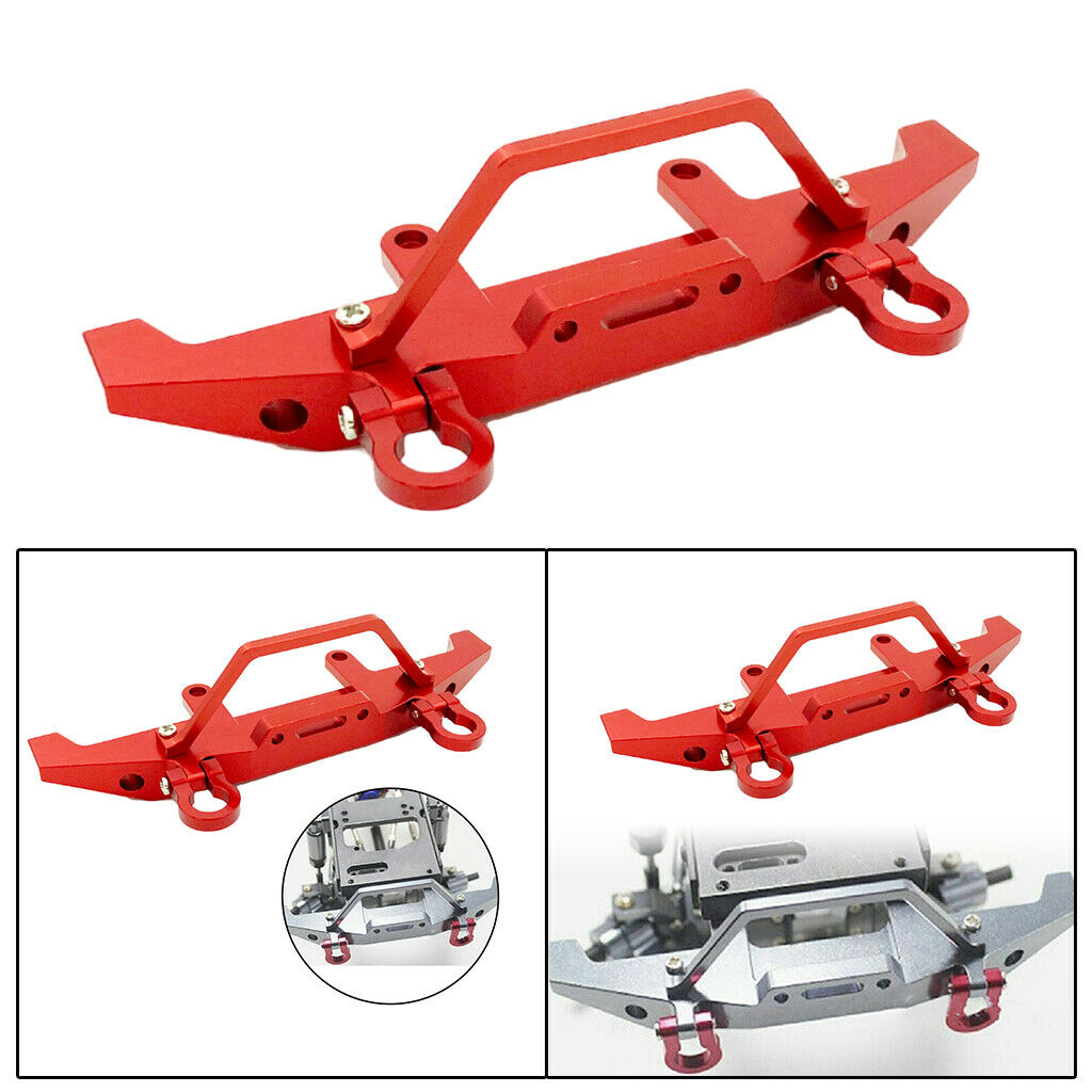 RC Metal Front Bumper w/ Trailer Hook Anti-Collision for WPL C14 C24 1/16 Scale