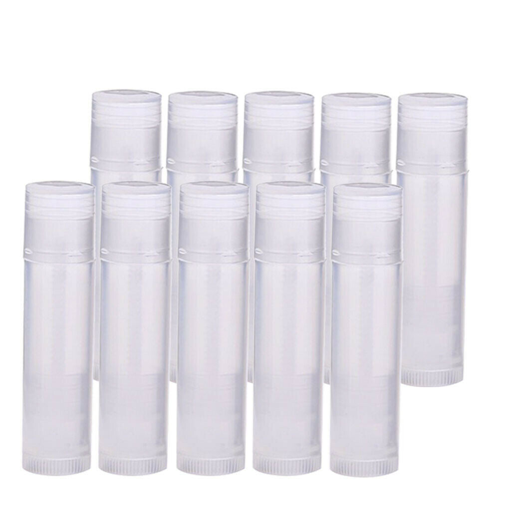 20 Pack 5G Lip Balm Tubes Containers Travel Lip Storage Bottles Clear+Pink
