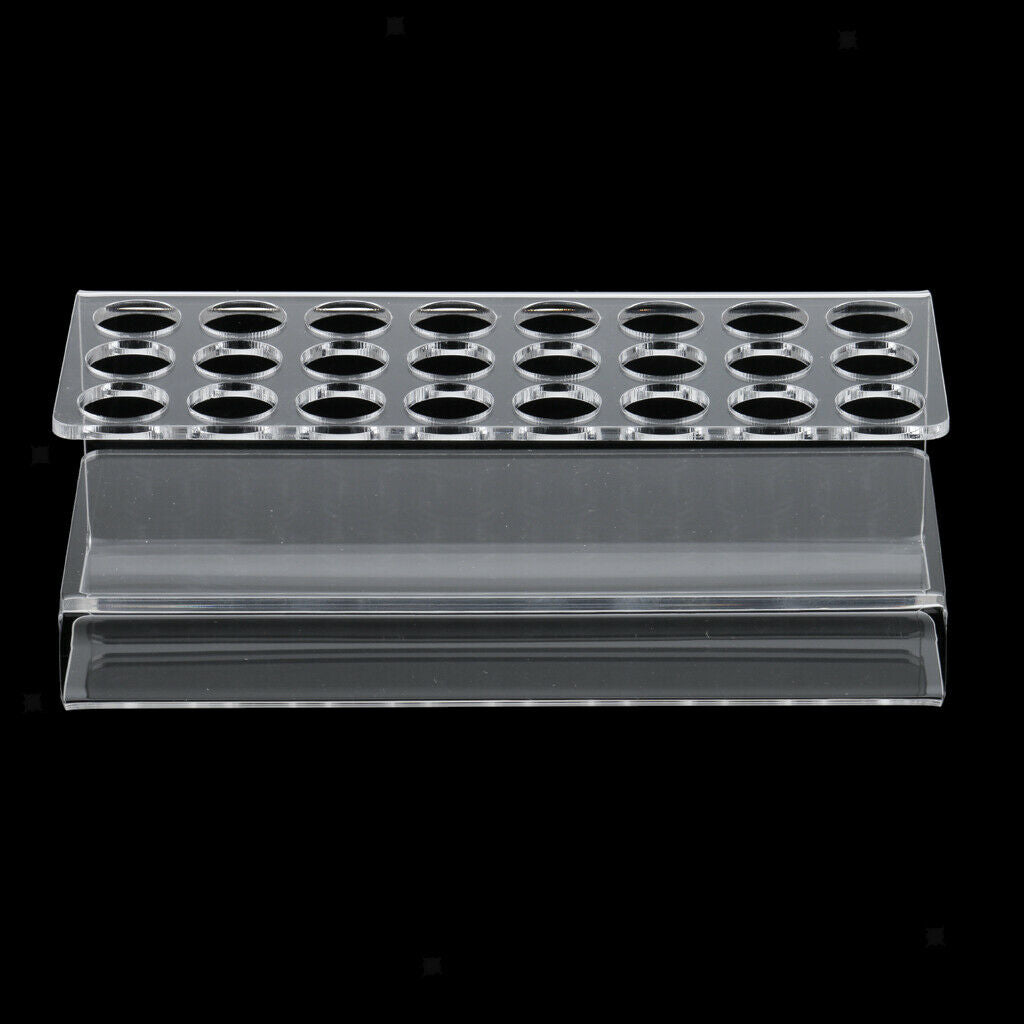 24 Slot Acrylic Lipstick Display Stand Cosmetic Organizer Makeup Pencil Rack