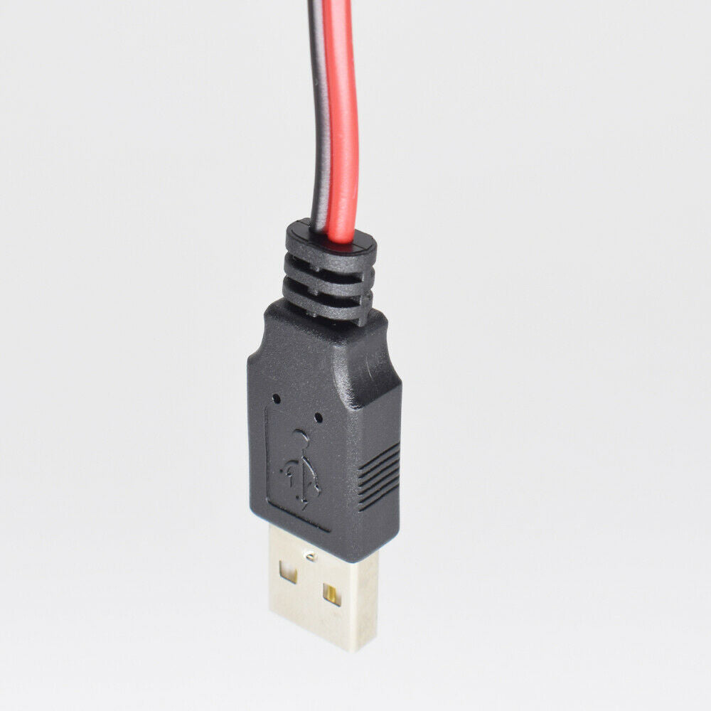 10pcs 0.5M/50cm USB A Male To Dual Alligator Clip Phone Test Power Cable Lead