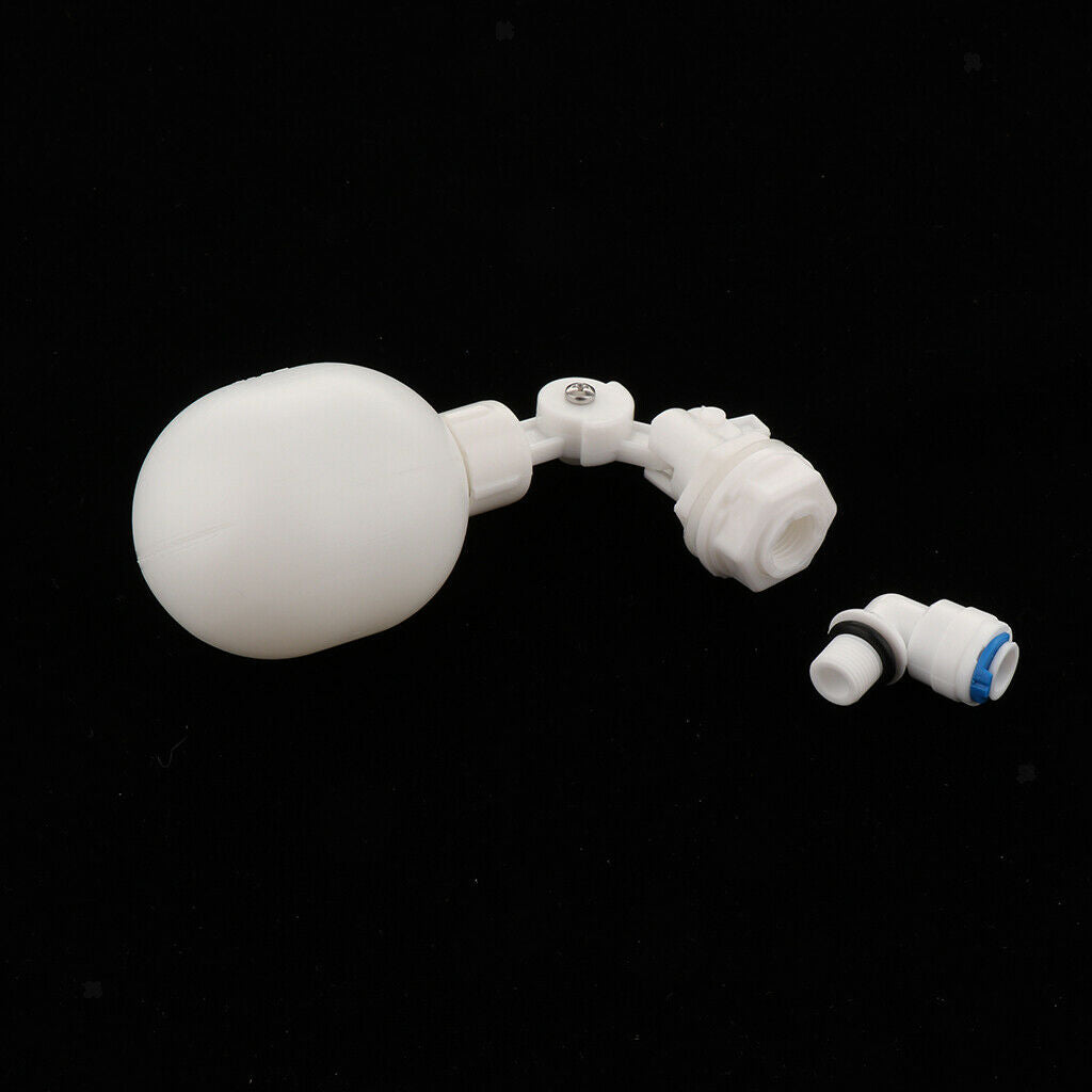 Mini White Plastic Quick Fitting Adjustable PVC Float Shut Off Valve for Tubing