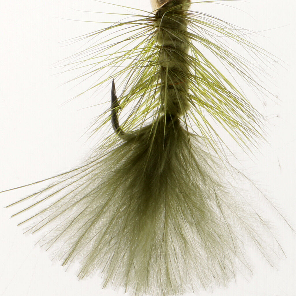 10pcs Simulation Bead Head Nymph Flies Olive Woolly Buggers Wet Flies 4.5cm