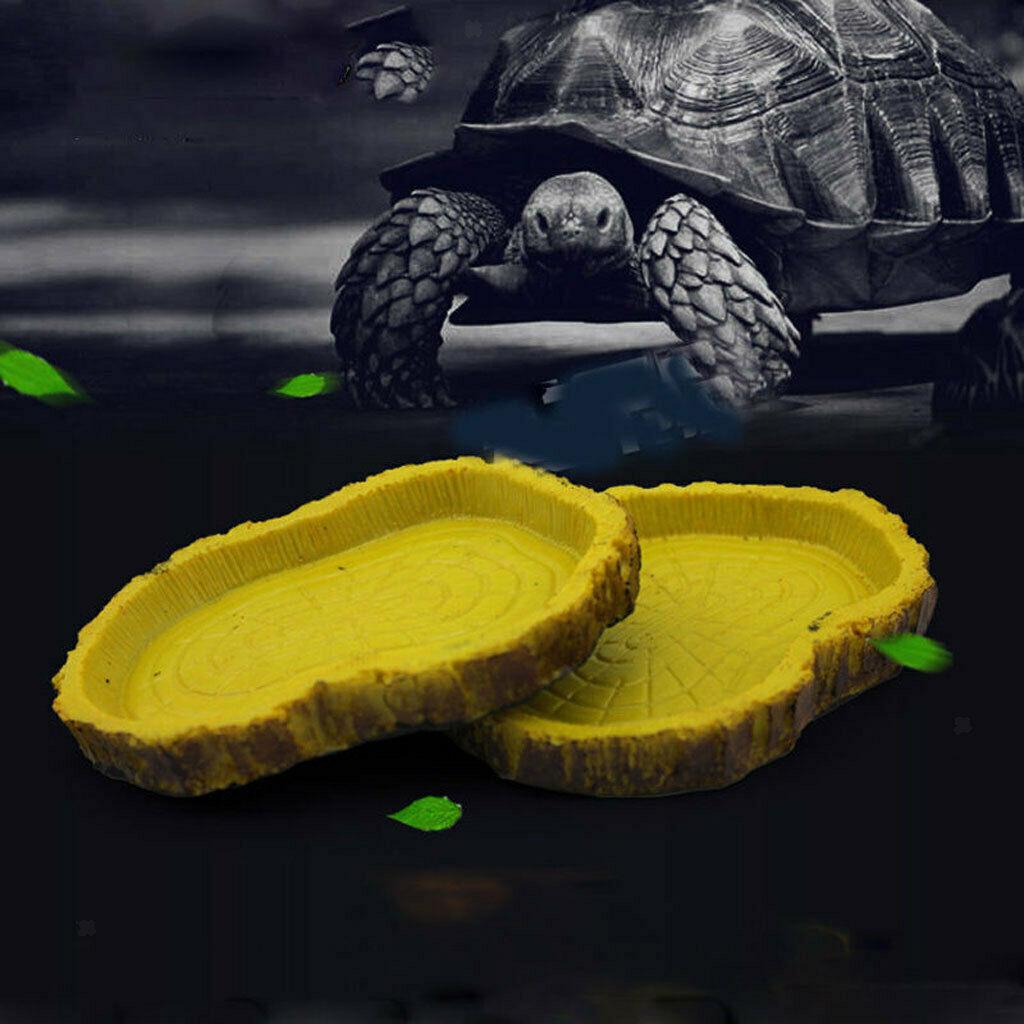 Reptile Vivarium Terrarium Mountain Ornament Reptile Feed Food Water Bowl