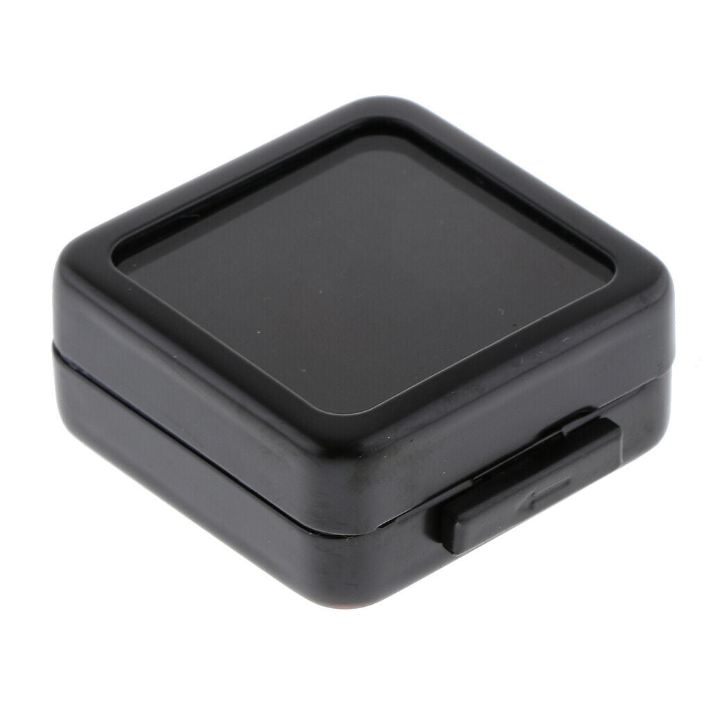 Metal Jewelry Gift Box Loose Diamond Box Jewelry Organizer Container Black