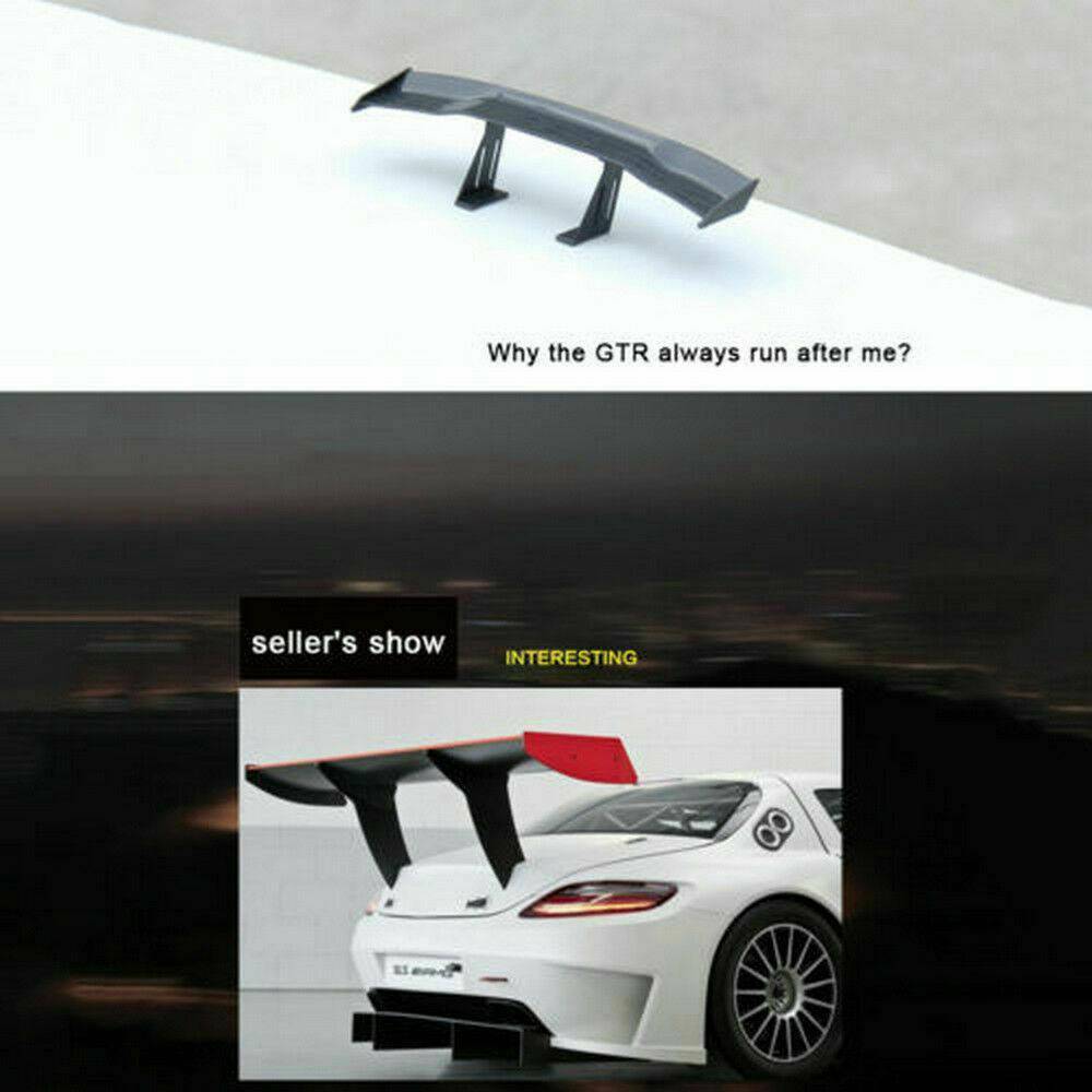 6.7" Universal Mini Spoiler Auto Car Tail Decoration Spoiler Wing Carbon Fiber*1