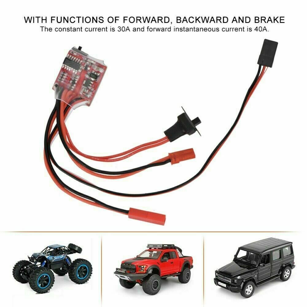 30A Waterproof Brushed ESC Electronic Speed Controller For RC Motor Car Boat UK