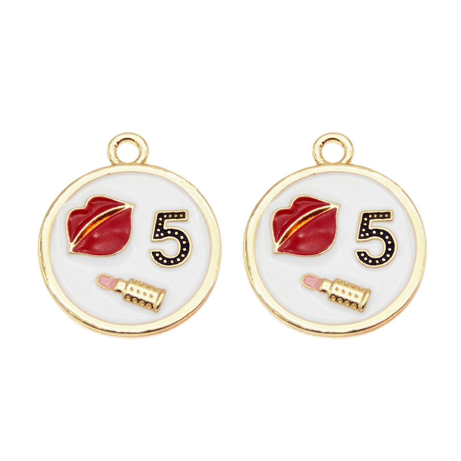 12 pcs Dressup Tag Alloy Charm Enamel Bracelet Earring Pendant Findings 21*18mm