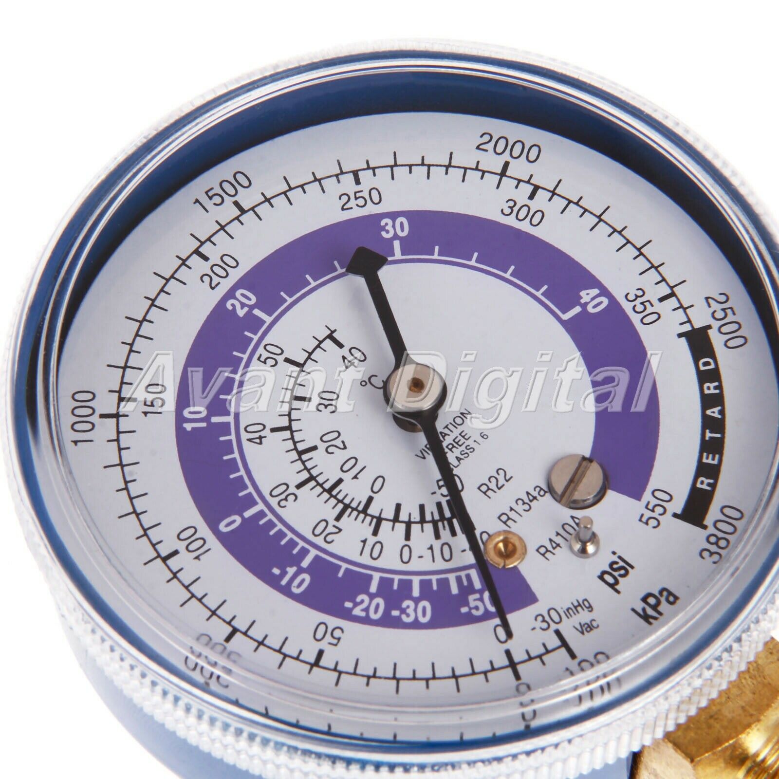 High Red Low Blue pressure gauge 1/8” NPT Compatible For R22 R12 R134a R410 New