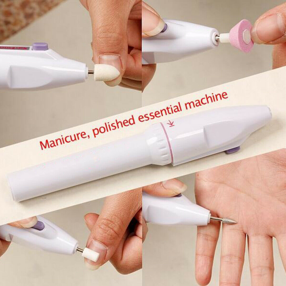 Electric Nail Art Drill File Set Manicure Pedicure Nail Polishing Machine Kit US