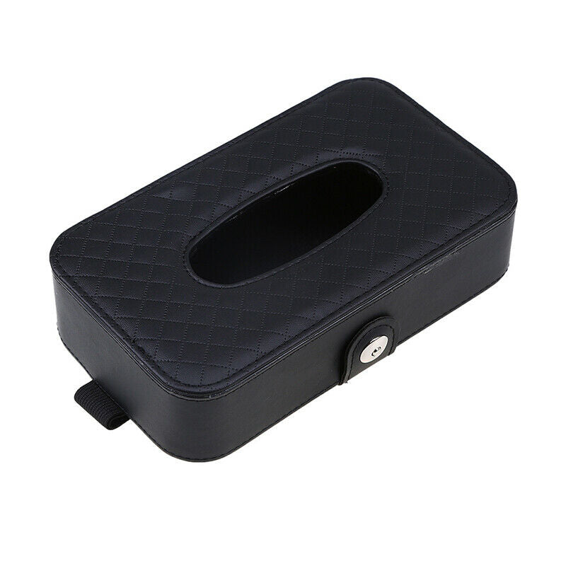 1PC Car Tissue Box Universal Leather Organizer Napkin Holder Paper Towel Storage