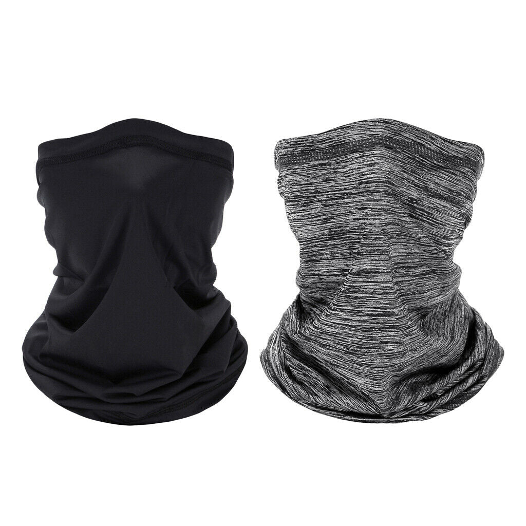 2x Silky Cycling Face Cover Sport Balaclava Scarf Biking Anti-UV Neck Gaiter