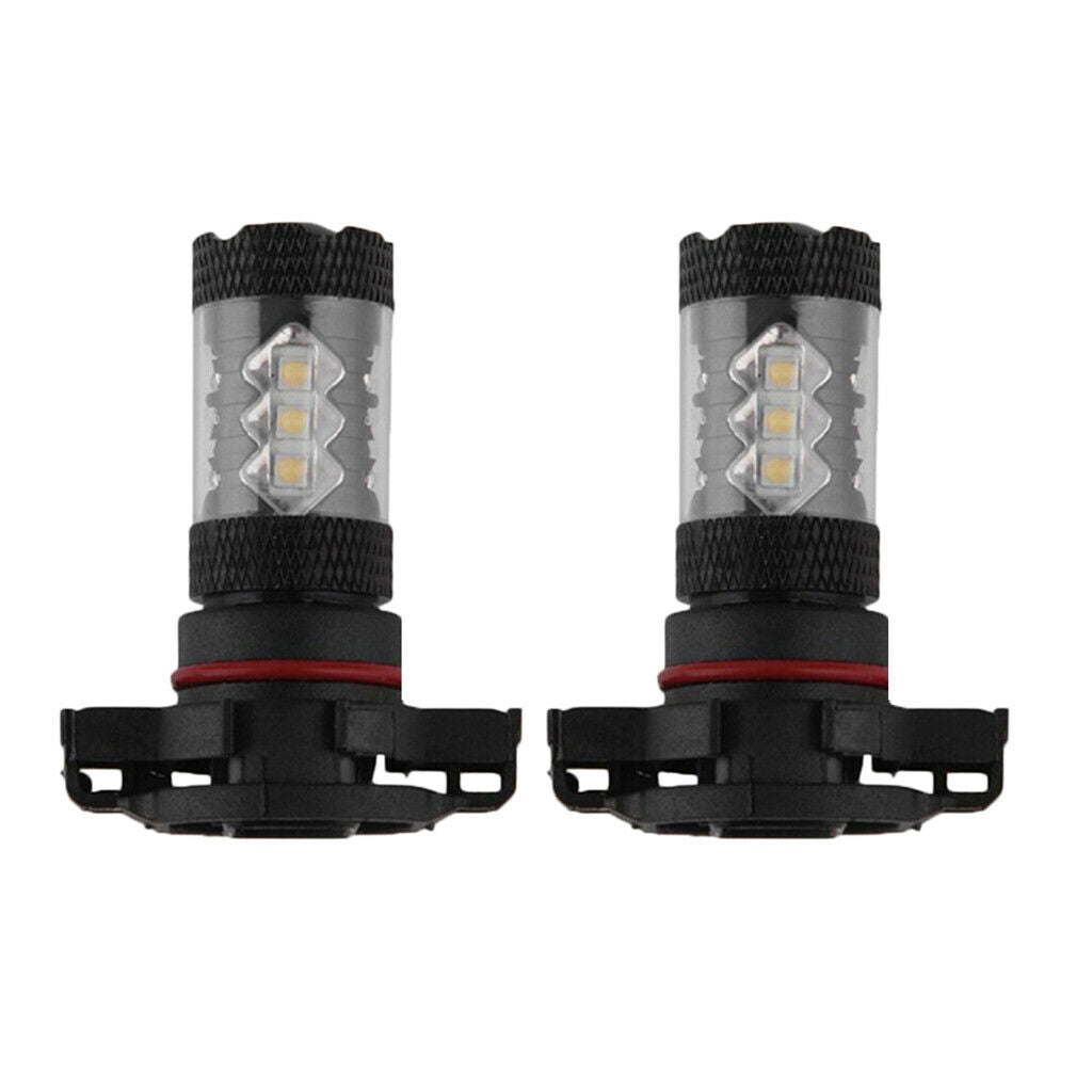 2X PS24W 80W Cool White High Power LED H16 5202 5201 Fog Driving Light Bulb