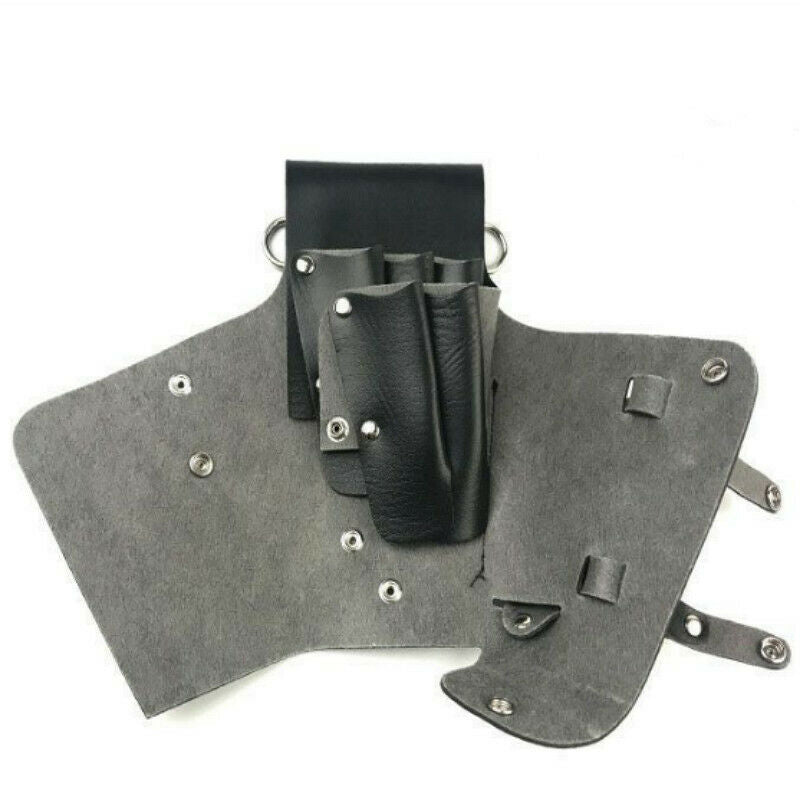 Hairdresser Scissor Holster Barber Tool Belt Bag Pu Leather Pouch Case Black