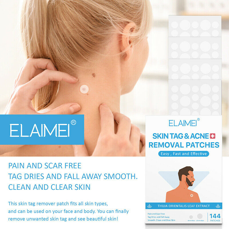 144PCS Skin Tag Acne Patch Hydrocolloid Acne Skin Tag Invisible Remover Patc SJ