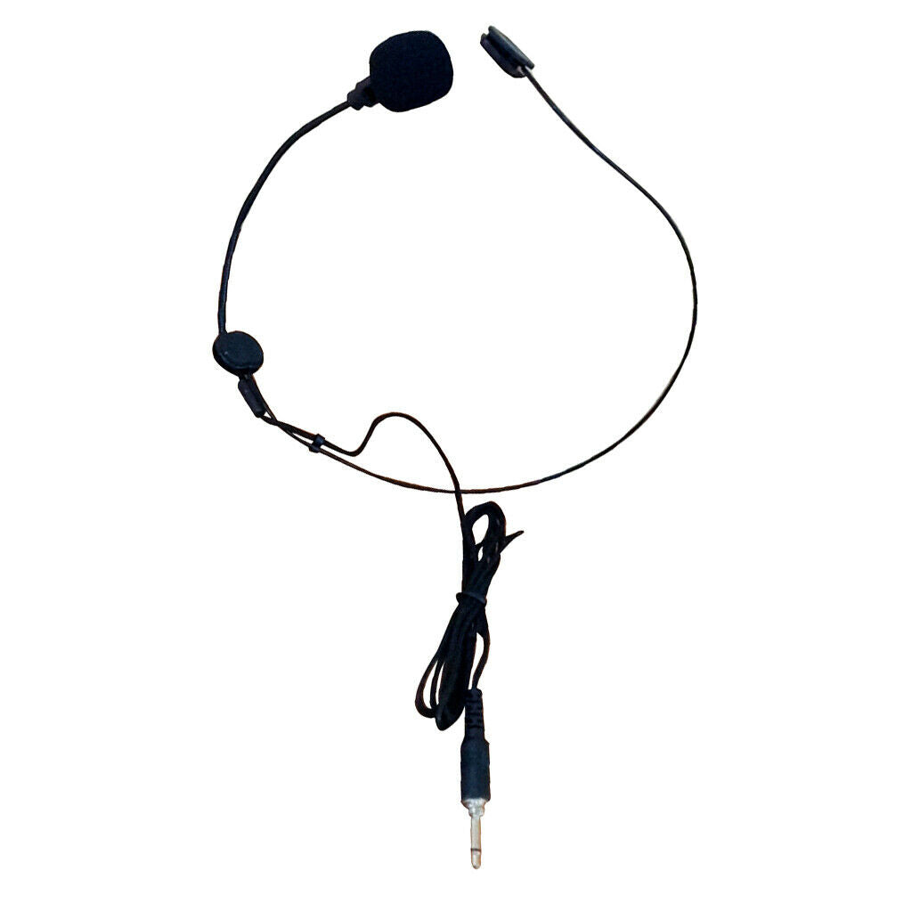 2 Pieces Wired Earhook Headset Headworn Microphone 3.5mm Black White