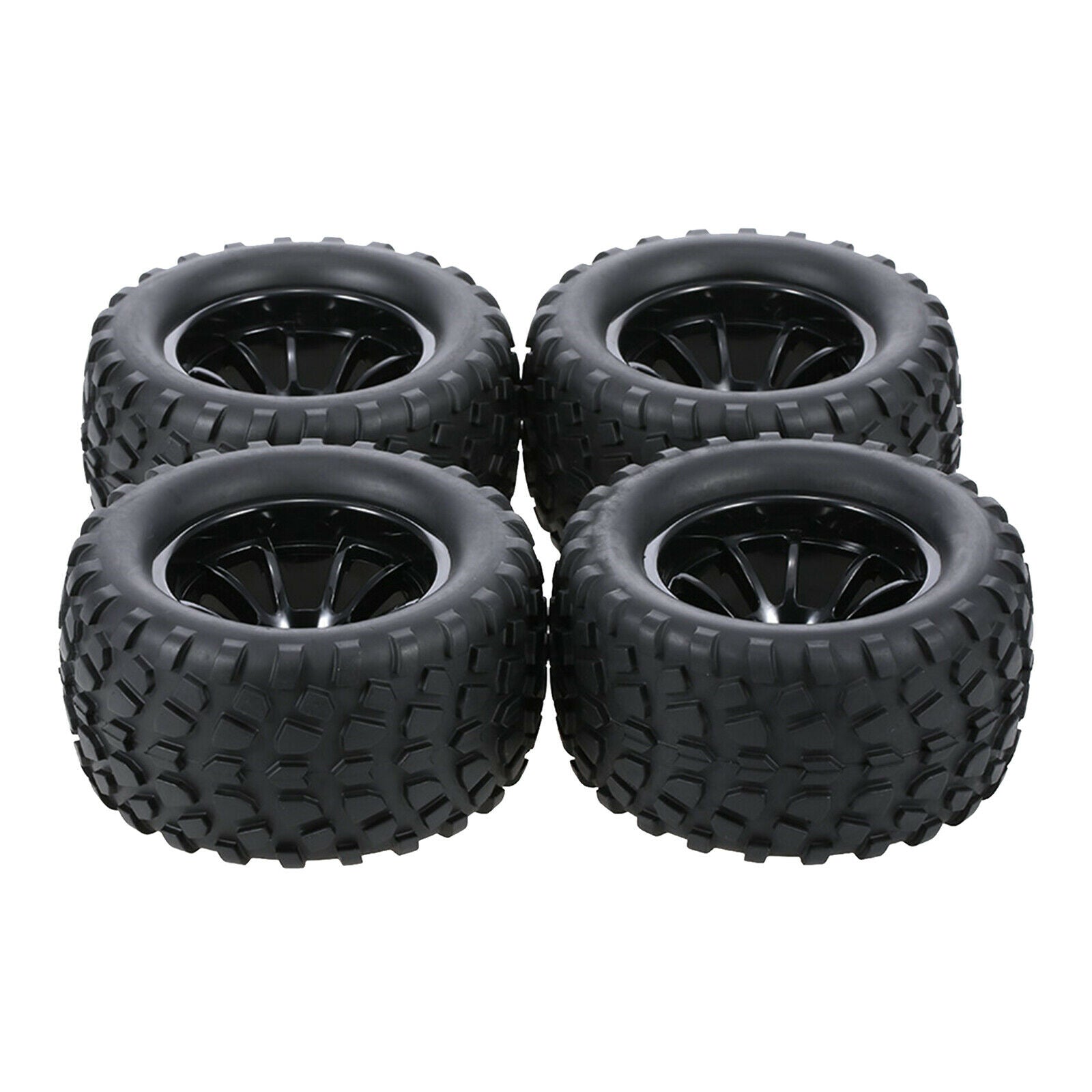 4x Tires and Wheel Rims Set Hex Hub for 1/10 Climbing Car Crawler Truck,Off-road