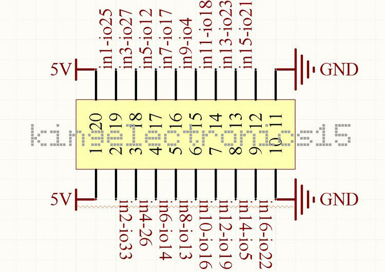 DC 5V 16 Channel Wireless WIFI Module IoT ESP32 Relay Driver Remote Controller F