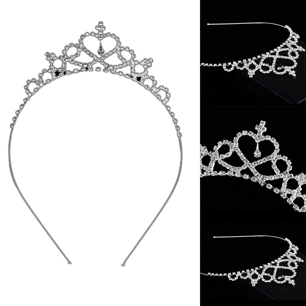 Girl Princess Hairband Child Party Bridal Crown Headband Crystal Diamond TiaraDD