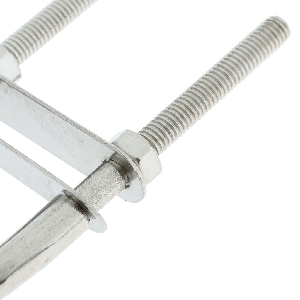 5 Pieces Heavy Duty Twin Shank Bow Eye, M6x90, 0.31 inch Shank