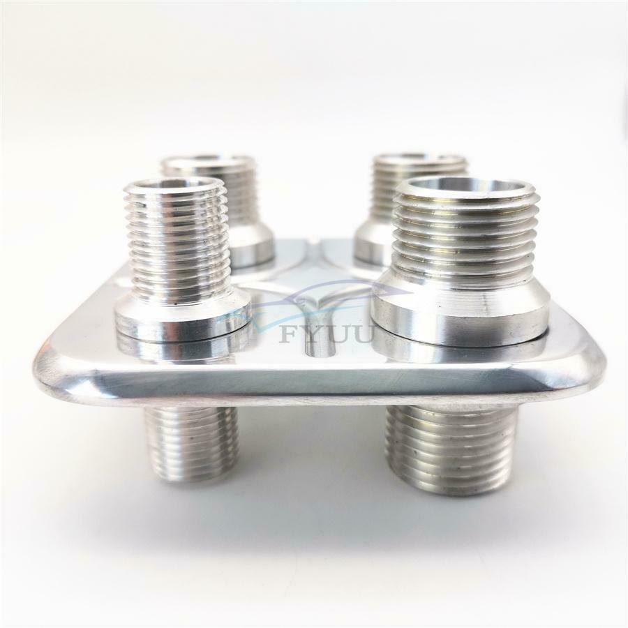 1 × 6061-T6 Billet Aluminum Polished Finish Air Conditioning Heater Hose Fitting